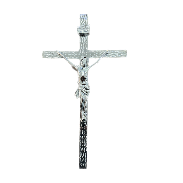 14. crucifijo laurel cromado 30 cm