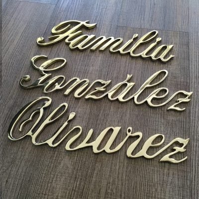 Letra bronce imprenta 5 cm