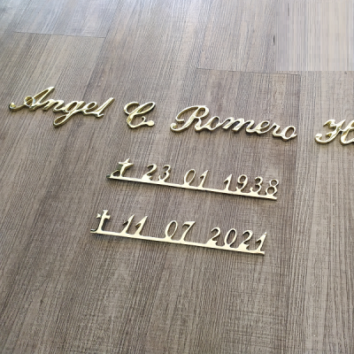 Letra bronce imprenta 10 cm
