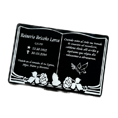 Lápida placa acrílica