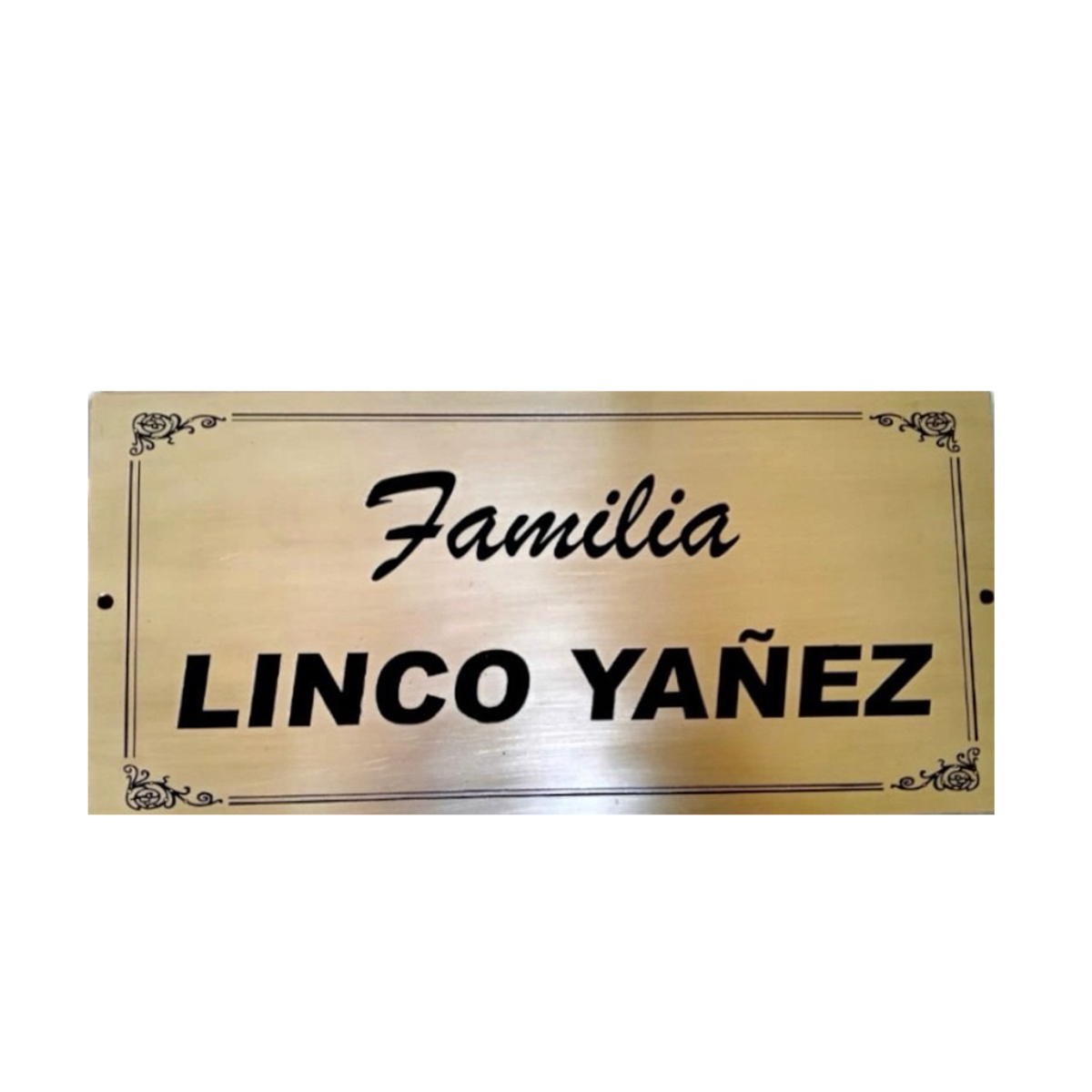 placa bronce 10x7 cm grabado