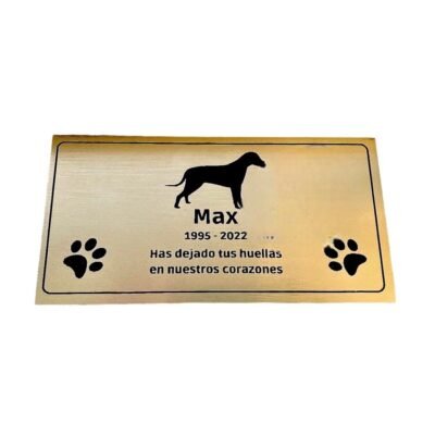 placa metalex 10x7 cm grabado