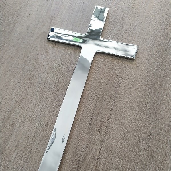 cruz lisa cromada 45 cm