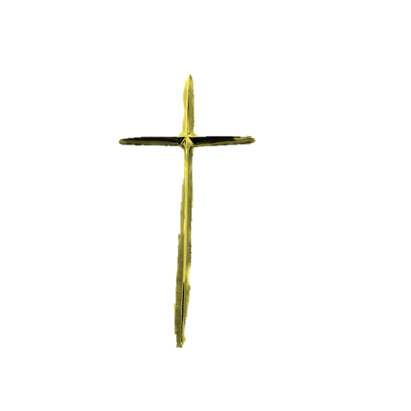 cruz filo bronce 30 cm