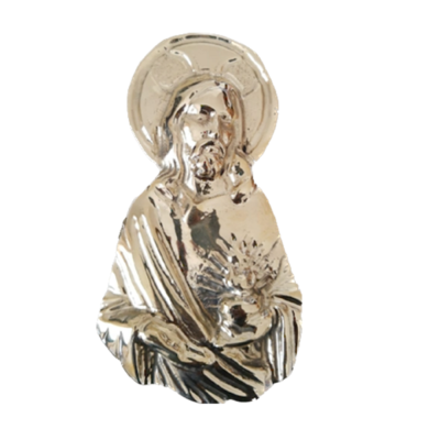 sagrado corazon aureola cromado 16 cm