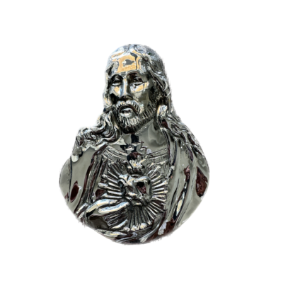 sagrado corazon cromado 18 cm