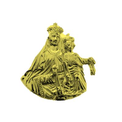virgen del carmen bronce 20 cm