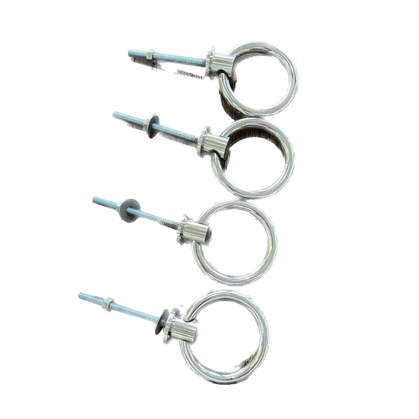 manilla argolla acero inoxidab D. 9,5 cm, Juego 4 uni - Imagen 2