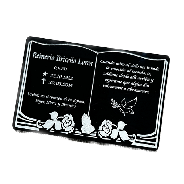 Lápida placa acrílica 40x30 cm
