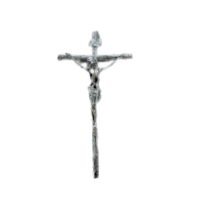 crucifijo tronco cromado 45 cm