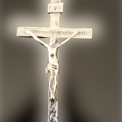 cruz laurel bronce 60 cm
