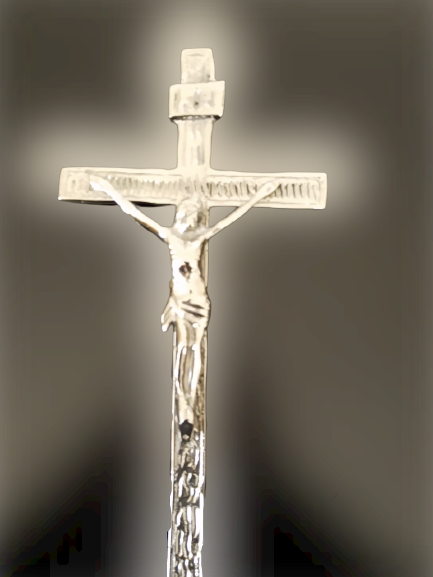 crucifijo laurel bronce 60 cm